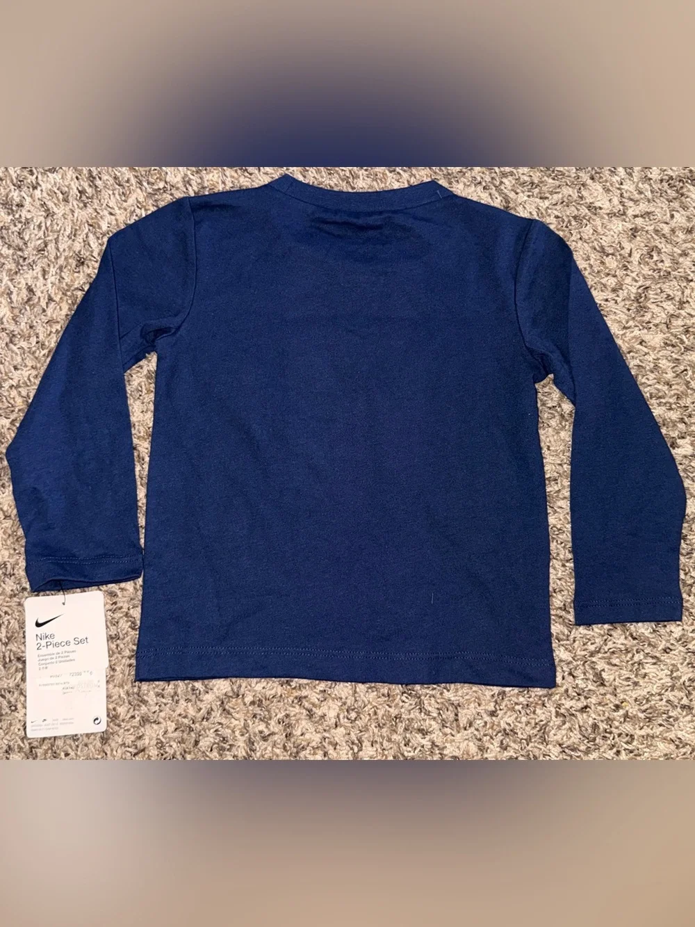 Nike Boys Long-Sleeve Navy Top with Bright Blue Jogger Pants
